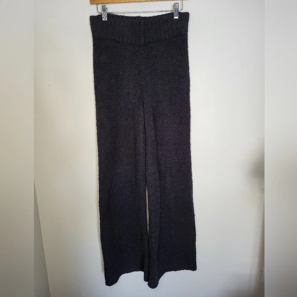 SKIMS Size S/M Cozy Knit Boucle’ Lounge Pants Onyx Black High Rise Reta…